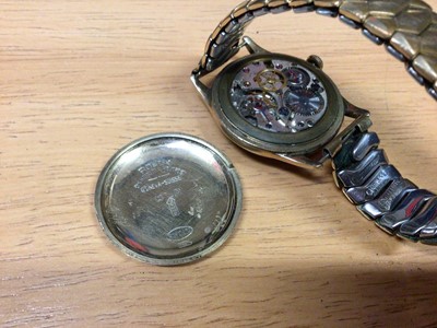 Lot 120 - 1930s Rolex 9ct gold wristwatch on gold plated expandable bracelet