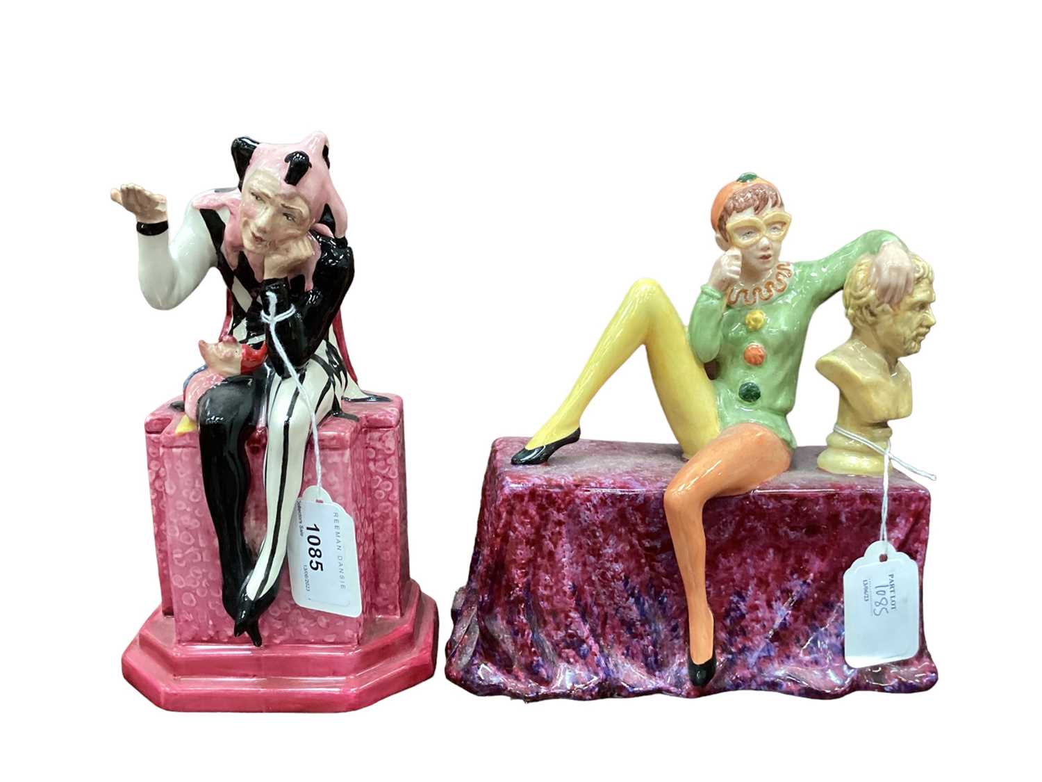 Lot 1085 - Carlton Ware trial figure - The Jester, together with what appears to be a Carlton Ware prototype figure (2)