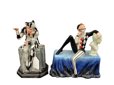 Lot 1088 - Carlton Ware limited edition figure - The Jester, no.317 of 500, together with what appears to be a Carlton Ware prototype figure (2)