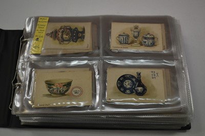 Lot 1534 - Cigarette cards Silk selection in album including Salmon & Gluckstein Pottery Types (43), B Morris English Flowers, Phillips Ceramic Art, Town & City Arms & others