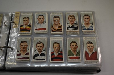 Lot 1541 - Cigarette cards Ogdens in two albums sets/part sets to include Australian Test Cricketers Boy Scouts, Derby Entrants 1929, Famous Footballers, Prominent Race Horses of 1933, Racing Pigeons etc.