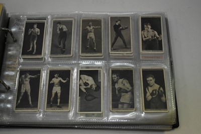 Lot 1541 - Cigarette cards Ogdens in two albums sets/part sets to include Australian Test Cricketers Boy Scouts, Derby Entrants 1929, Famous Footballers, Prominent Race Horses of 1933, Racing Pigeons etc.