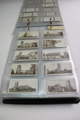 Lot 1543 - Cigarette cards Churchmas three albums of sets/part sets & odds including East & West Suffolk Churches, Celebrated Galeways, Contract Bridge Boxing Personalities