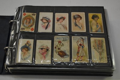 Lot 1544 - Cigarette cards an album of better type cards/part sets including Adkin & Son, American Tobacco Co., BAT Beauties, Cohen Weenan Colonial Regiments, Celebrities, Clarkes Footballers, Cope Boy Scouts...