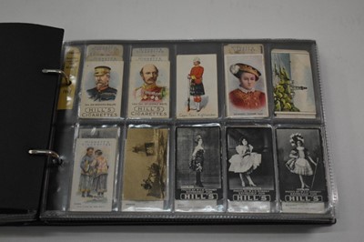 Lot 1544 - Cigarette cards an album of better type cards/part sets including Adkin & Son, American Tobacco Co., BAT Beauties, Cohen Weenan Colonial Regiments, Celebrities, Clarkes Footballers, Cope Boy Scouts...
