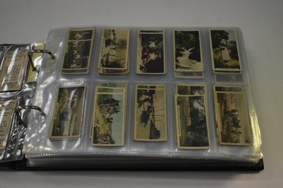 Lot 1547 - Cigarette cards selection of sets/part sets including Sarony Tennis Strokes, Wills Aviation, Players Regimental Uniforms, Butterflies & Moths, Wills Billiards & others