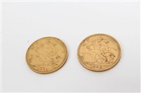 Lot 118 - G.B. gold Sovereigns - Victoria O.H. 1900P. VG...
