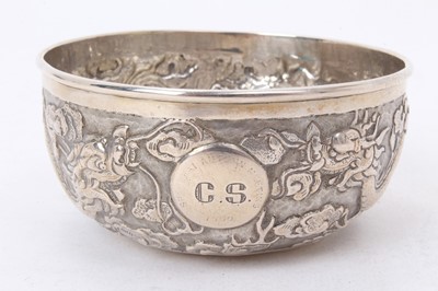 Lot 579 - Late 19th century Chinese silver bowl