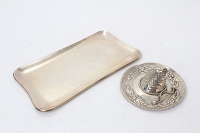 Lot 577 - Mexican silver rectangular dish