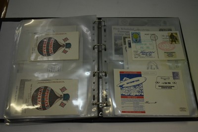 Lot 1552 - Album of Graf Zeppelin covers, letters & postcards to include 1st Flight LZ-127 Zeppelin Mail Covers, good range of postcards, USA Tactical Training Flight USS Akron, several 1930s period covers, p...
