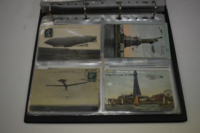 Lot 1552 - Album of Graf Zeppelin covers, letters & postcards to include 1st Flight LZ-127 Zeppelin Mail Covers, good range of postcards, USA Tactical Training Flight USS Akron, several 1930s period covers, p...