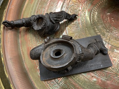 Lot 2447 - A Vaughton Brothers Union No.1 fire plaque, various copper and brass