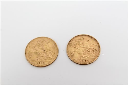 Lot 124 - G.B. gold Half Sovereigns - Edward VII 1909....