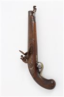 Lot 813 - 19th century flintlock trade pistol of...