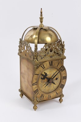 Lot 1073 - 18th century style brass lantern clock