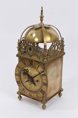 Lot 1073 - 18th century style brass lantern clock