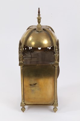 Lot 1073 - 18th century style brass lantern clock