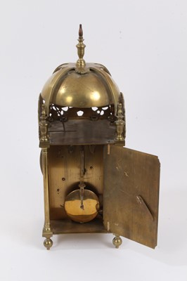 Lot 1073 - 18th century style brass lantern clock