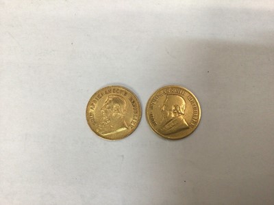 Lot 547 - South Africa - Gold One Pond's 'Kruger' 1893 G-VG & 1896 AVF (2 coins)