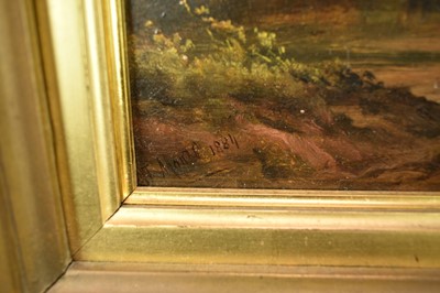 Lot 1191 - John Moore of Ipswich (1820-1902) oil on panel - Autumn Landscape, signed and dated 1884, in gilt frame
