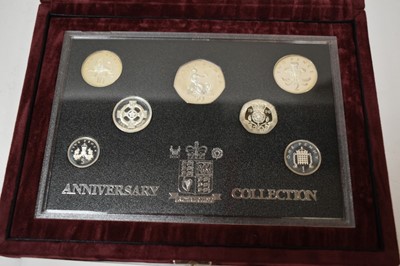 Lot 552 - G.B. - Royal Mint silver proof sets to include 25th Anniversary seven coin collection 1996