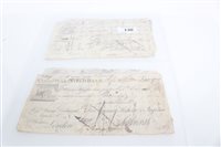 Lot 130 - Bill of Exchange notes - 1797 Wakefield Bank...