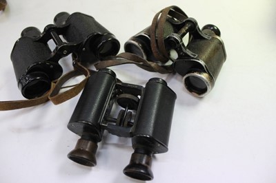 Lot 2457 - Pair of Zeiss Dienstglas binoculars and two others