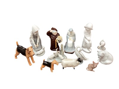 Lot 1128 - Selection of Collectable china including Berwick animals, Lladro and Nao etc