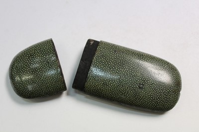 Lot 2438 - 19th century shagreen spectacles case