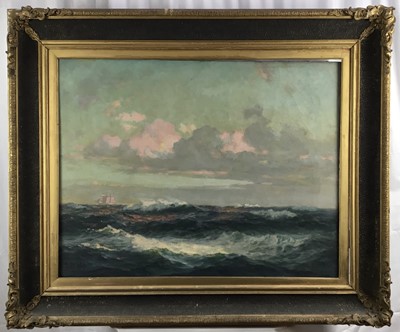 Lot 347 - Beatrice Bright (1861-1940) oil on canvas, marine scene, signed