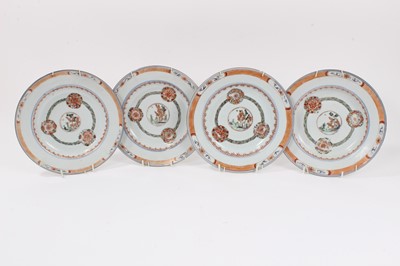 Lot 272 - Set of four 18th century Chinese export dishes
