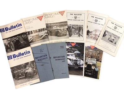 Lot 1890 - Selection of 1960s/70s The Bulletin Vintage Sports Car Club magazines and others, plus automotive book etc