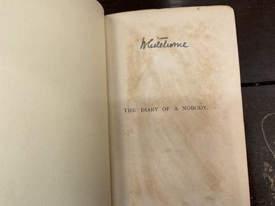 Lot 1670 - Grossmith (George and Weedon) The Diary of a Nobody, signed by both Bristol and London, [1892]