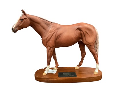 Lot 1178 - Beswick Connoisseur Model - Grundy, Racehorse of the Year 1975