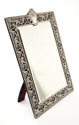 Lot 531 - Large Edwardian silver-framed mirror