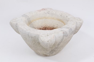 Lot 1010 - 18th / 19th century white marble mortar