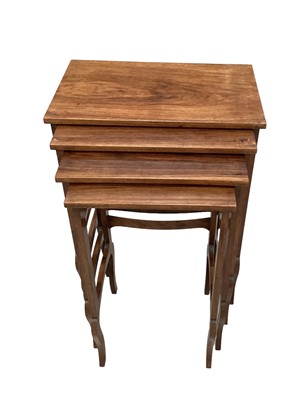 Lot 1538 - Quartetto nest of antique rosewood tables