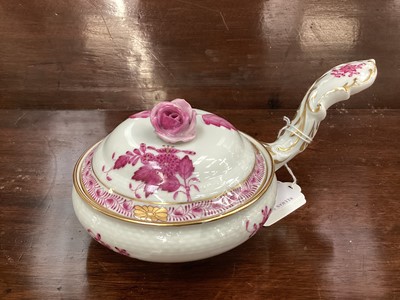 Lot 1186 - Eleven pieces of Herend porcelain with hand painted floral decoration including cups and saucers