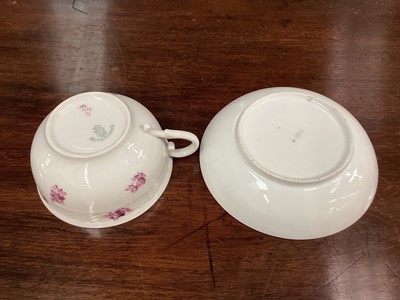 Lot 1186 - Eleven pieces of Herend porcelain with hand painted floral decoration including cups and saucers