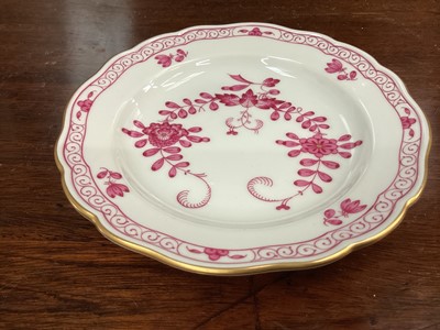 Lot 1186 - Eleven pieces of Herend porcelain with hand painted floral decoration including cups and saucers