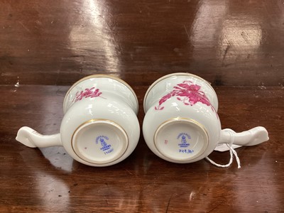 Lot 1186 - Eleven pieces of Herend porcelain with hand painted floral decoration including cups and saucers