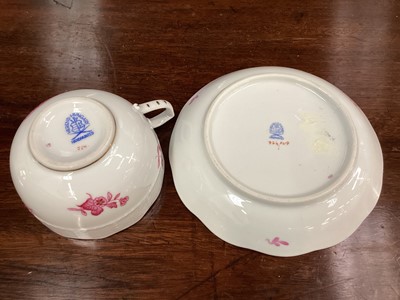 Lot 1186 - Eleven pieces of Herend porcelain with hand painted floral decoration including cups and saucers