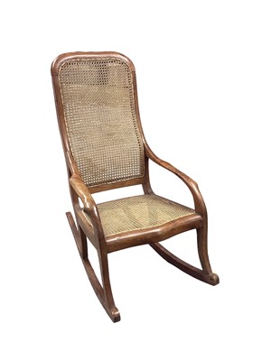 Lot 1548 - Antique cedarwood rocking chair