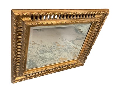 Lot 1552 - Antique gilt mirror with pierced frame