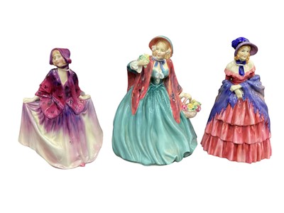 Lot 1191 - Three Royal Doulton figures - Sweet Anne HN1496, A Victorian Lady HN128 and Lady Charmian HN1948