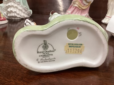 Lot 1195 - Ten Royal Doulton figures - Monte Carlo HN2332, Charlotte HN3810, Emily HN4093, Elaine HN3741, Special Gift HN4744, Jennifer HN4912, Strolling HN3755, Rosemary HN3698, Sarah HN3857 and Amy HN3854