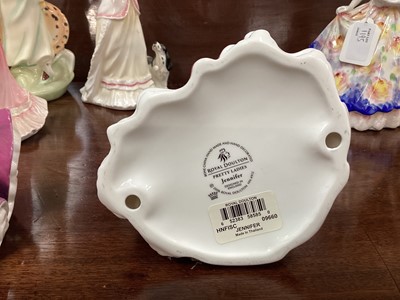 Lot 1195 - Ten Royal Doulton figures - Monte Carlo HN2332, Charlotte HN3810, Emily HN4093, Elaine HN3741, Special Gift HN4744, Jennifer HN4912, Strolling HN3755, Rosemary HN3698, Sarah HN3857 and Amy HN3854
