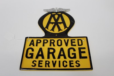 Lot 2533 - AA Approved Garage Services reproduction sign, 30cm x 24cm