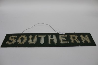 Lot 2534 - Southern Rail enamel sign, 66cm x 13cm