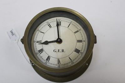 Lot 2545 - Great Eastern Railway 5 1/2 inch reproduction bulkhead clock (no glass)